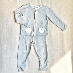 MORI Cardigan + Leggings Set | 18-24M | Blue Stripe
